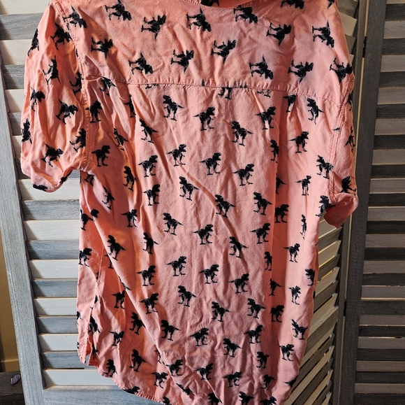 Original Use T-Rex Dinosaur Button Down Shirt - Picture 2 of 4
